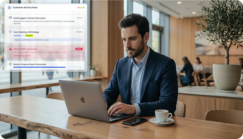 Every project, deal, and customer record updated in real time